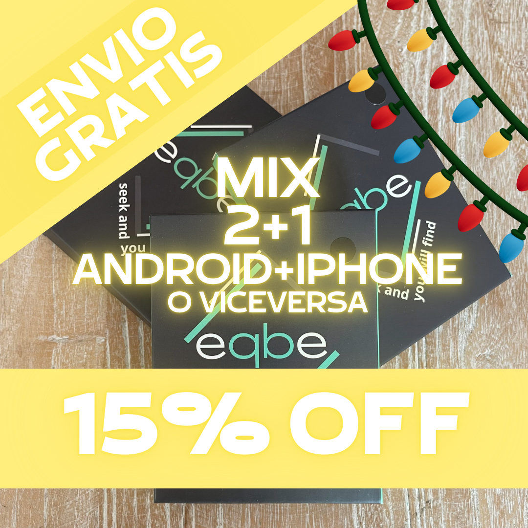 eqbeTag Pack x3 Mix Android y iPhone - Localizadores Smart